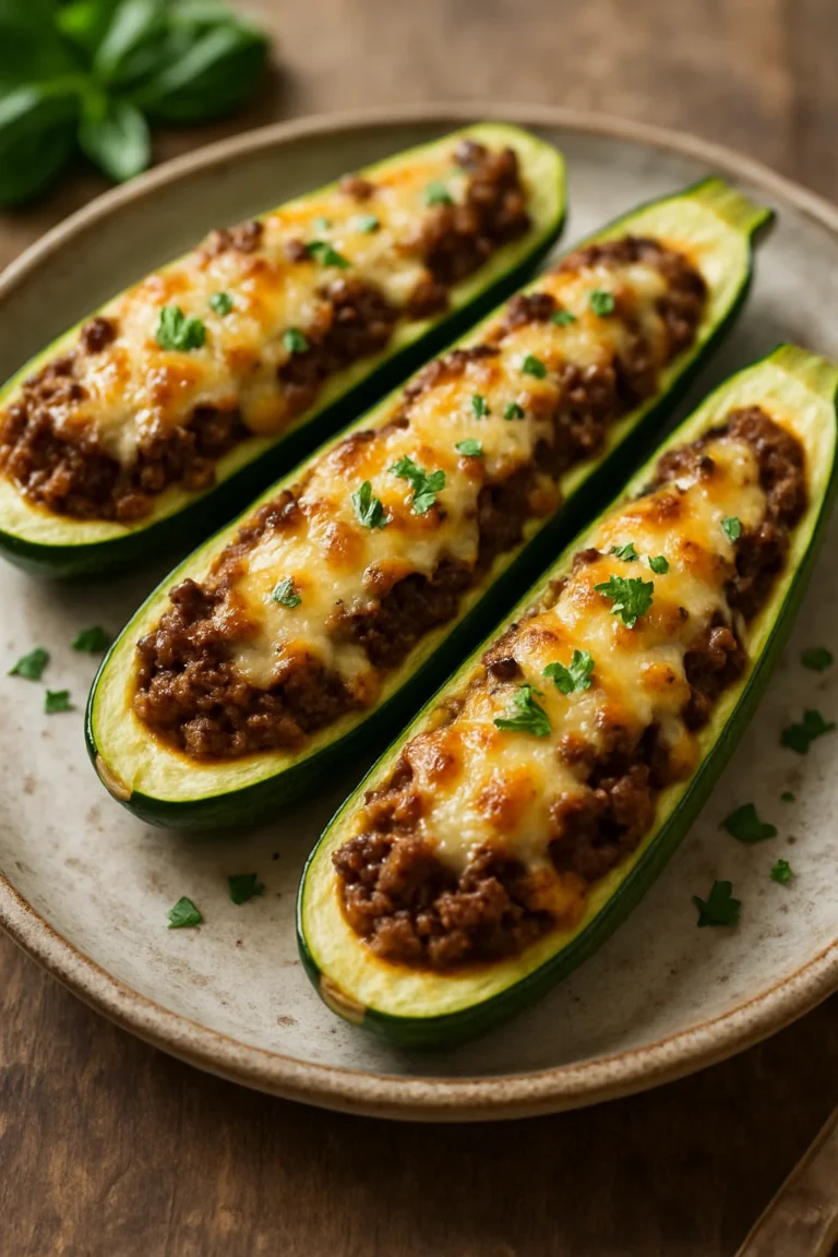 Beef Zucchini Boats