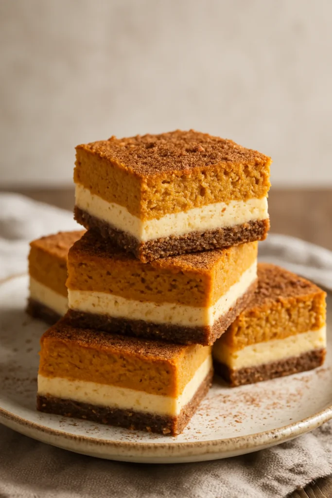 Keto Pumpkin Cheesecake Bars Sugar-Free and Gluten-Free