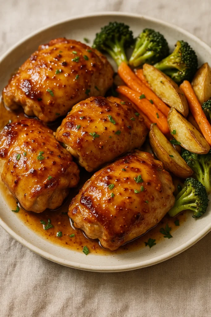 Maple Mustard Chicken Thighs