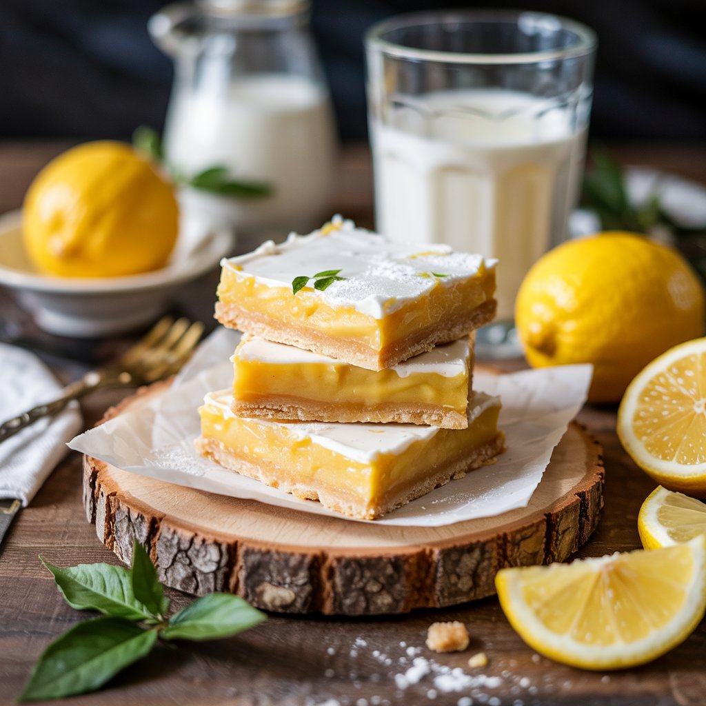Creamy Lemon Squares Recipe - Easy Lemon Bars with Shortbread Crust