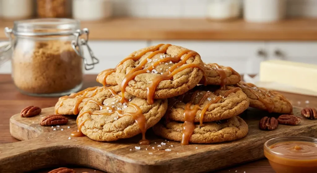 Chewy Brown Sugar Butter Cookies - Caramel Shortbread